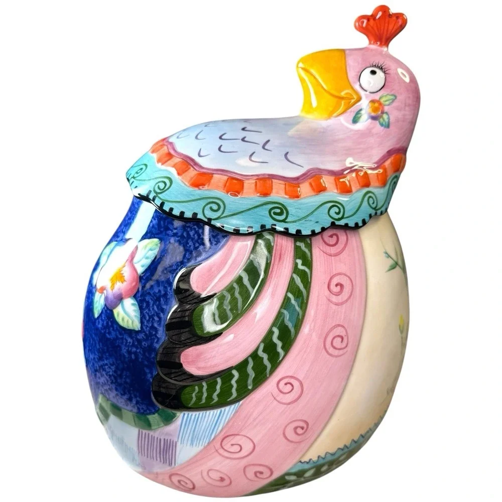 *RARE* Vitange Fitz & Floyd Gypsy Chicken Cookie Jar  10 3/4